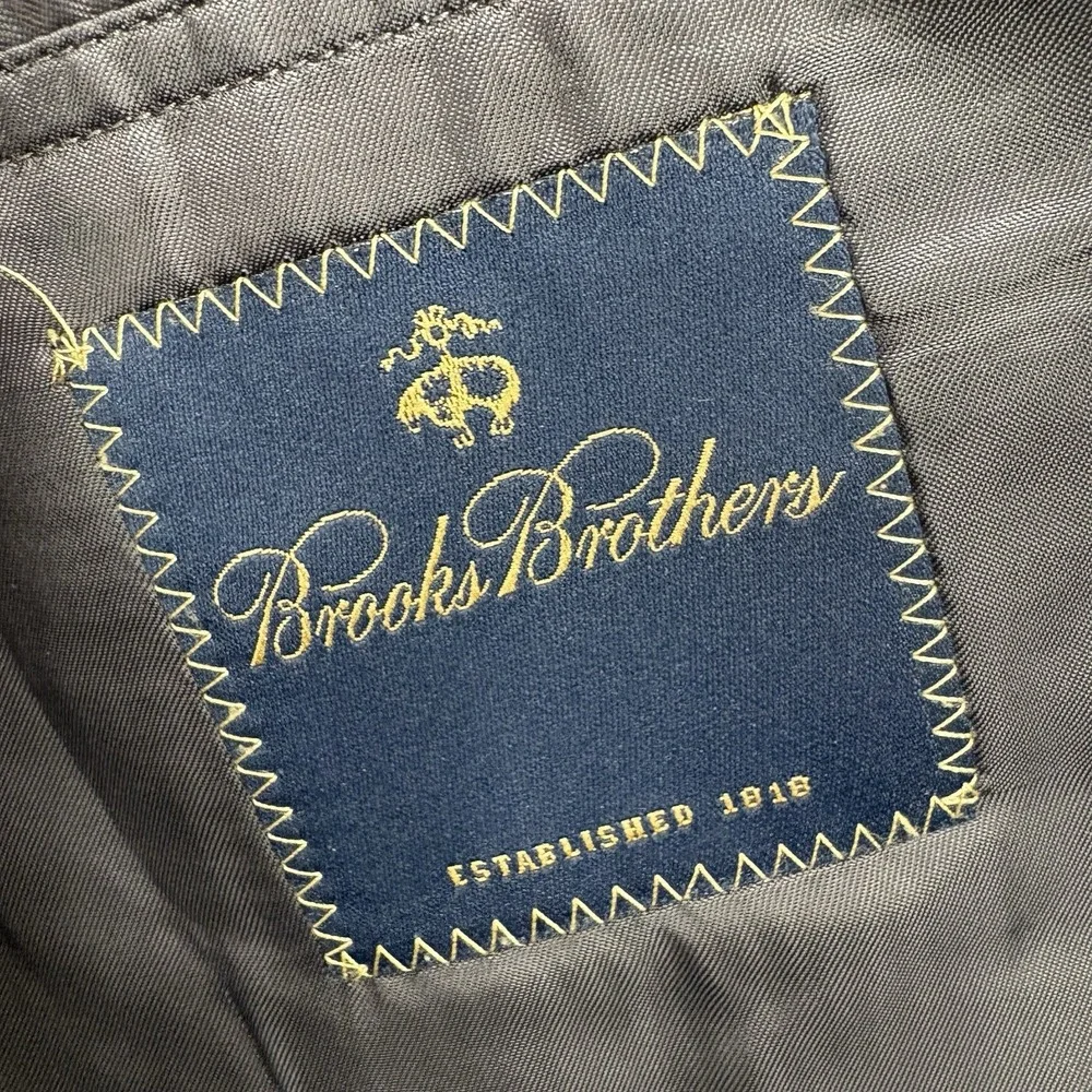 Brooks Brothers Sport Coat Mens 40R Gray Loro Piana Super 110s Worsted Wool USA